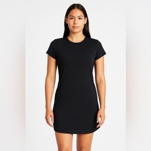 Athleta Black Short Sleeve Performance Athletic Dress Size M